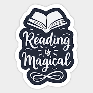 Reading Is Magical. Book Lover Sticker